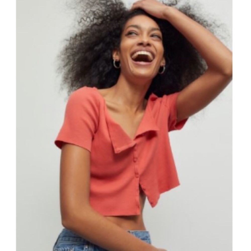 urban outfitters “roxy short sleeve cardigan”